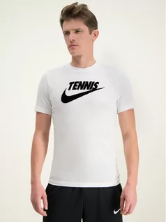Koszulki męskie - Nike T-Shirt Court CJ0429 Biały Standard Fit - grafika 1