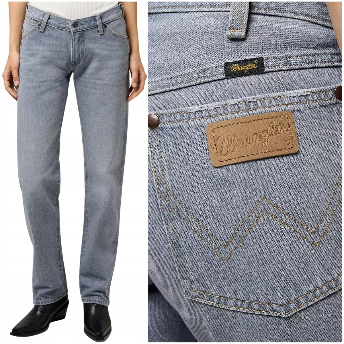 Wrangler Low Rise Cowboy Jean proste damskie spodnie jeansowe W25 L32