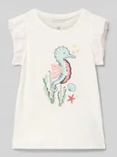 Koszulki dla dziewczynek - Top z rękawami z falbaną - miniaturka - grafika 1