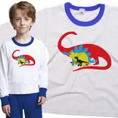 Piżamy dla dziewczynek - Piżama dziecięca Dinozaury Brontozaur Stegozaur Triceratops T Rex 98/104 - VoloDonum - miniaturka - grafika 1