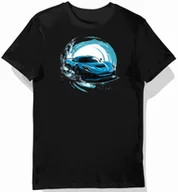 Koszulki męskie - Koszulka męska czarna Z Imponującym Motywem Futurystycznego Samochodu XL - miniaturka - grafika 1