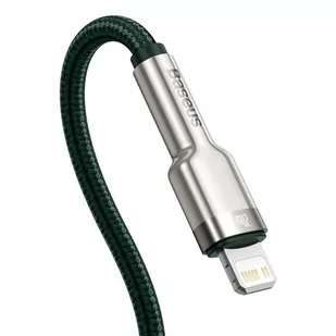 Baseus Cafule Metal Data kabel USB Typ C - Lightning 20 W Power Delivery 2 m zielony (CATLJK-B06) - Kable USB - miniaturka - grafika 3
