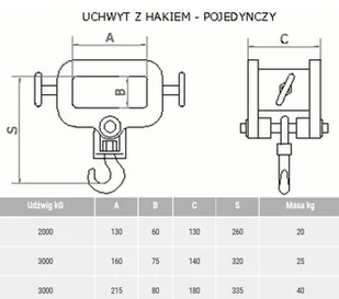 BERWILIA Uchwyt z hakiem, pojedynczy (udźwig: do wyboru) 29082338 - Wyposażenie gospodarstwa rolnego - miniaturka - grafika 1