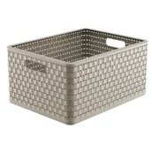 Pudła i pojemniki do przechowywania - Rotho Koszyk nastawny Rotho Country A4 Plus 28 l 43x33x22 cm capucino - miniaturka - grafika 1