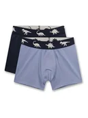 Majtki dla dzieci - Sanetta Bokserki (2 pary) w kolorze czarno-błękitnym - miniaturka - grafika 1