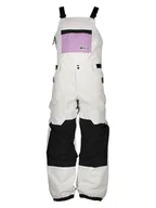 Spodnie sportowe męskie - Quicksilver Spodnie narciarskie "Fly High Bib" w kolorze kremowo-czarno-fioletowym - miniaturka - grafika 1