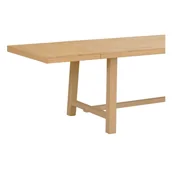 Blaty meblowe i parapety okienne - Dodatkowy blat do stołu ze szlifowanego drewna dębowego Rowico Brooklyn - miniaturka - grafika 1