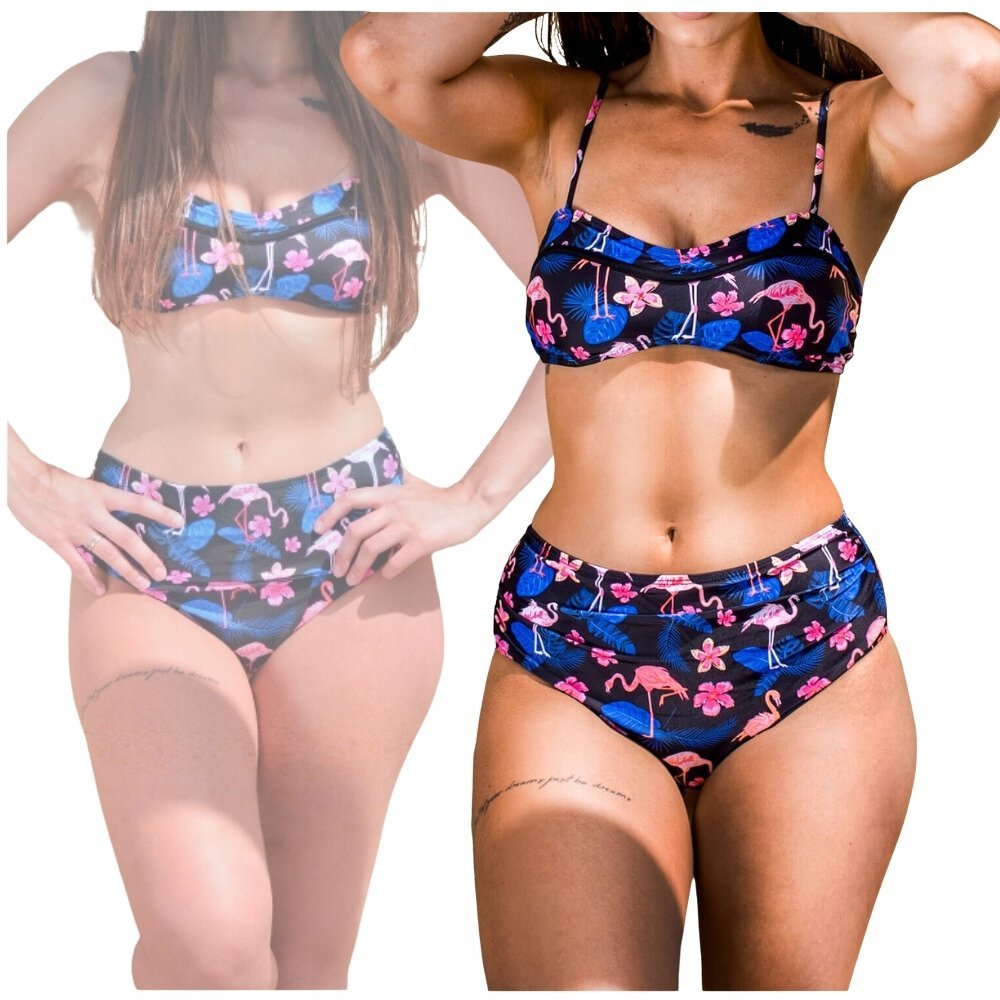 WYSZCZUPLAJĄCY KOSTIUM STRÓJ KĄPIELOWY PLUS SIZE MODELUJĄCE MAJTKI SEXY XL