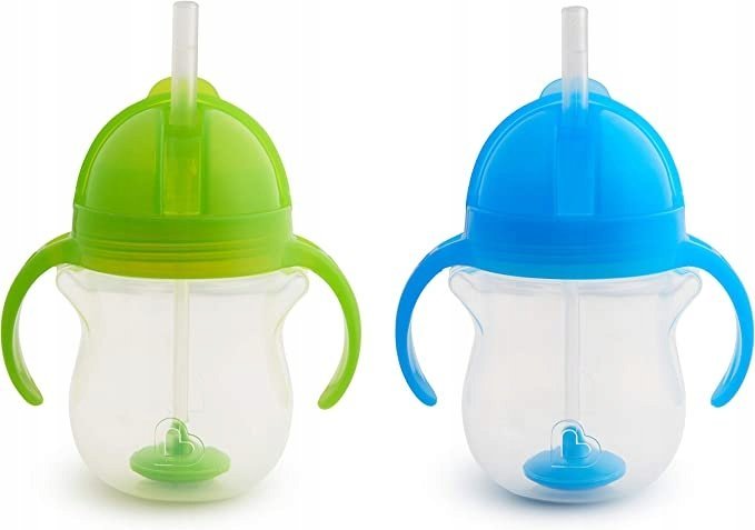 Kubek Ze Słomką Dla Dzieci Munchkin Click Niebieski Zielony Bpa Free 6M+