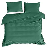 Pościel - Euro Firany Pościel 180 x 200 3cz Satynowa Nova3 Zieleń Butelkowa 1219439 - miniaturka - grafika 1