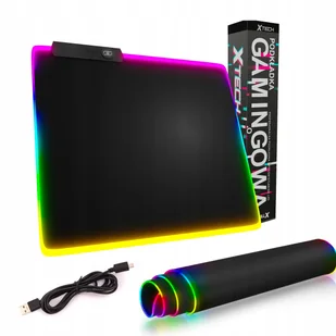 GAMINGOWA PODKŁADKA POD MYSZ NA BIURKO RGB - Podkładki pod mysz - miniaturka - grafika 1