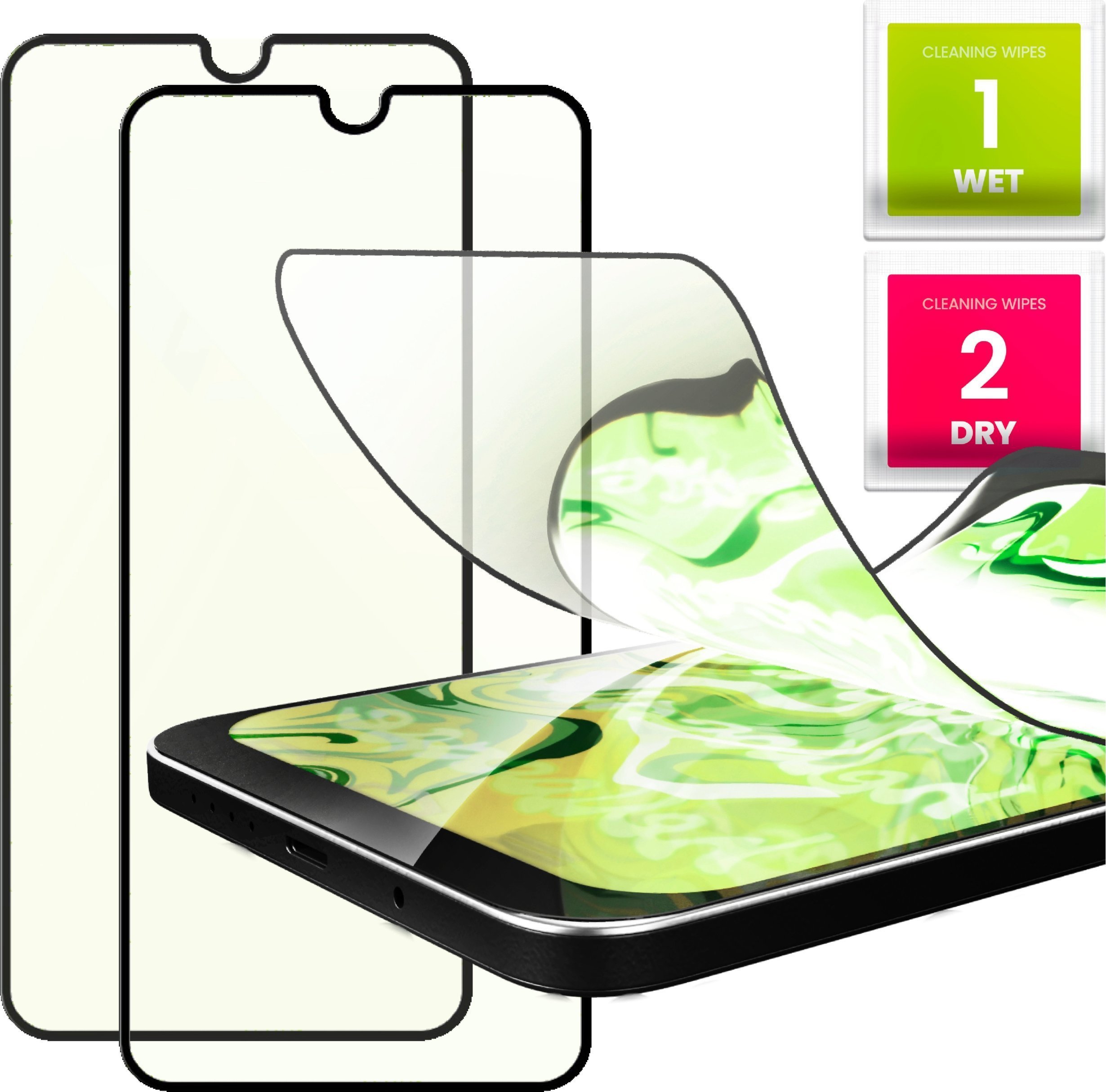 Hello Case 2x Szkło Hybrydowe do Samsung Galaxy A30s 9H, 5D, ochronne, na cały ekran