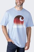 Koszulki sportowe męskie - Koszulka męska T-shirt Carhartt Heavyweight C Graphic Fog Blue - miniaturka - grafika 1
