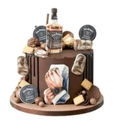 Dodatki do ciast w proszku - Zestaw do dekoracji tortu Whiskey 2D 9 el. na urodziny dla mężczyzny - miniaturka - grafika 1