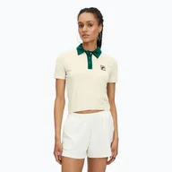 Koszulki i topy damskie - Koszulka polo damska FILA Looknow antique white - miniaturka - grafika 1