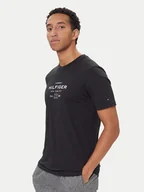 Koszulki męskie - Tommy Hilfiger T-Shirt Stack Graphic MW0MW40002 Czarny Regular Fit - miniaturka - grafika 1