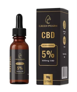 Olejek konopny CBD 5% Premium 10ml (ekstrakcja alkoholowa) - Suplementy naturalne - miniaturka - grafika 1