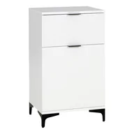 Komody - Komoda 500 1D1S Len 01 Biały Mat Lena Biała Meblomax Biały - miniaturka - grafika 1