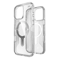 Etui i futerały do telefonów - Speck Presidio Perfect-Clear Grip ClickLock & MagSafe - Etui iPhone 16 Pro Max (Clear / Chrome Finish / Serene Silver) - miniaturka - grafika 1
