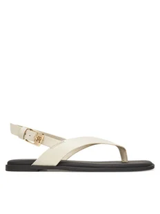 Tommy Hilfiger Sandały Color Block Thong Flat Sandal FW0FW08883 Écru - Sandały damskie - miniaturka - grafika 1