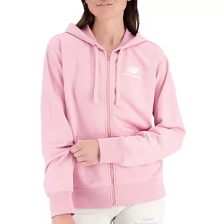 Bluzy sportowe damskie - Bluza New Balance WJ31530HAO - różowa - grafika 1