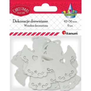 Titanum Drewniane anioły ażurowe 6szt - Pozostałe akcesoria dla plastyków - miniaturka - grafika 1