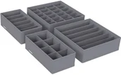 Pudła i pojemniki do przechowywania - Komplet 4 szarych składanych organizerów S0-M89 - miniaturka - grafika 1