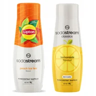 Syropy i koncentraty owocowe - 2x Syrop Sodastream Lipton Ice Tea Peach Brzoskwinia + Lemoniada Bez Cukru - miniaturka - grafika 1