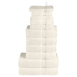vidaXL 12-cz. zestaw ręczników premium SOLUND, kremowy, 600 g/cm² - Ręczniki - miniaturka - grafika 1