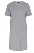 Sukienki - PIECES SZARA SUKIENKA O PROSTYM FASONIE Z KRÓTKIM RĘKAWEM XS J9A - miniaturka - grafika 1