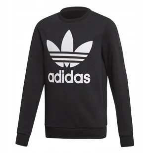 Bluza Dziecięca adidas ED7797 Trefoil Crew Czarna 152 - Bluzy dla dziewczynek - miniaturka - grafika 1