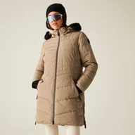 Kurtki i kamizelki sportowe damskie - Dare 2b Damski płaszcz zimowy Striking IV Beżowy, Rozmiar: 42 - miniaturka - grafika 1