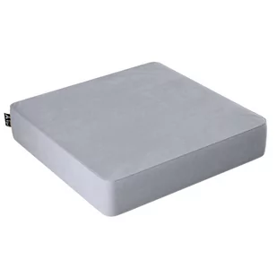 Puf Velvet Square, srebrzysty szary, 50x50x10cm, Posh Velvet - Pufy i podnóżki - miniaturka - grafika 1