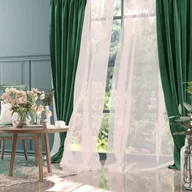 Zasłony - Zasłona na przelotkach Welur Moradi Butelkowa zieleń140x250cm 140 x 250 [cm] - miniaturka - grafika 1