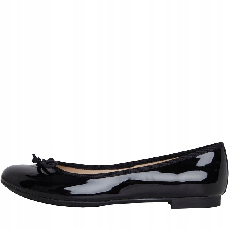 CLARKS CZARNE LAKIEROWANE BALERINY Z KOKARDKĄ DAMSKIE 35,5 3EA