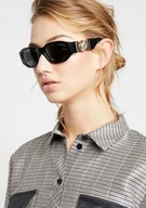 Okulary przeciwsłoneczne - Versace Okulary Przeciwsłoneczne Czarne Z Logo 0axd2_c* - miniaturka - grafika 1