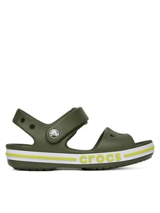 Crocs Sandały BAYABAND SANDAL K 211054-309 Zielony - Buty dla dziewczynek - miniaturka - grafika 1