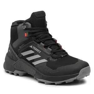 Buty adidas - Terrex Swift R3 Mid Gtx GORE-TEX HR1308 Cblack/Grethr/Solred - Buty trekkingowe męskie - miniaturka - grafika 1