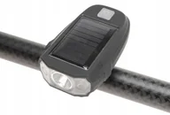 Lampki rowerowe - LAMPKA Rowerowa PRZEDNIA LED SOLARNA Latarka 6507 - miniaturka - grafika 1