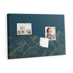 Kolorowy Organizer - Tablica Korkowa z Pinezkami - Szkic gór 60x40 cm - Tablice i flipcharty - miniaturka - grafika 1