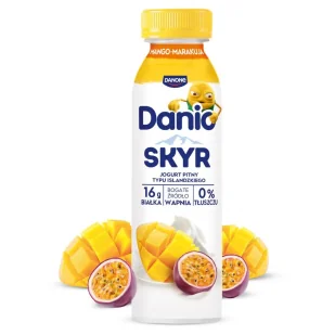 Danio Skyr jogurt pitny typu islandzkiego mango-marakuja 270 g - Kefiry, jogurty, maślanki - miniaturka - grafika 1
