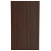 Pokrycia dachowe - shumee Panele dachowe 36 szt. stal galwanizowana brązowe 80x45 cm - miniaturka - grafika 1