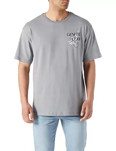 Koton Męski t-shirt oversize z nadrukiem, Szary (044), S - Koszulki męskie - miniaturka - grafika 1