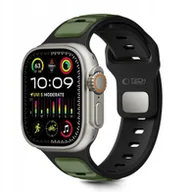 Akcesoria do smartwatchy - Pasek Tech-Protect IconBand Line do Apple Watch 8 / 9 / 10 / 11 / SE / Ultra 44/45/46/49mm Black/green - miniaturka - grafika 1