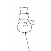 Oświetlenie świąteczne - Figura ogrodowa 64 cm bałwanek LED - miniaturka - grafika 1