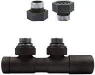 Zawory i kraniki - Zawór regulacyjny 50mm TWINS ciemny grafit strukturalny prawy GZ1/2 - miniaturka - grafika 1