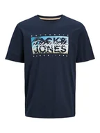 Koszulki męskie - Jack & Jones Koszulka "Colton" w kolorze granatowym - miniaturka - grafika 1