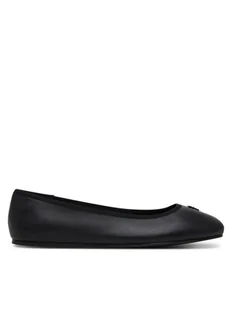 Tommy Hilfiger Baleriny Th Hardware Leather Ballerina FW0FW08654 Czarny - Baleriny - miniaturka - grafika 1