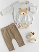 Bluzki dla niemowląt - Reserved - Bawełniany sweter z aplikacją - jasnoszary - miniaturka - grafika 1