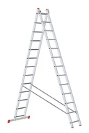 Drabiny - B2B Partner Dwuczęściowa drabina aluminiowa HOBBY, 2x13 szczebli , 6,18 m VEN.2013 - miniaturka - grafika 1